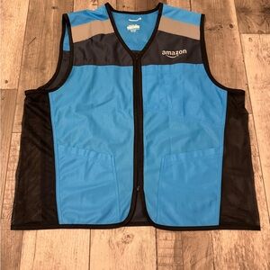 Amazon Delivery Flex Reflective Employee Safety Vest Zip Up XL Pockets